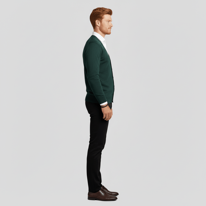 Schmal Geschnittene Strickjacke Mit Langen Ärmeln - Devin
