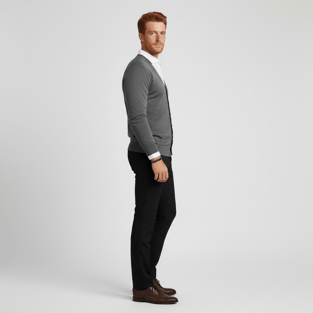Schmal Geschnittene Strickjacke Mit Langen Ärmeln - Devin