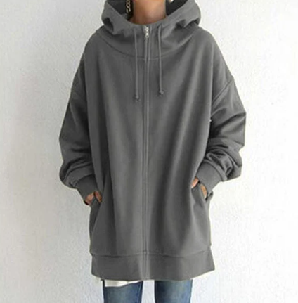 Oversized women's hoodie with zipper and hood – Autumn Magic Meliora