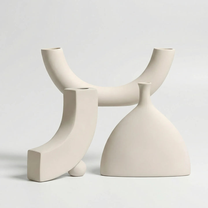 Sculpturaal Vazenset Met Boogvorm - Arcvase