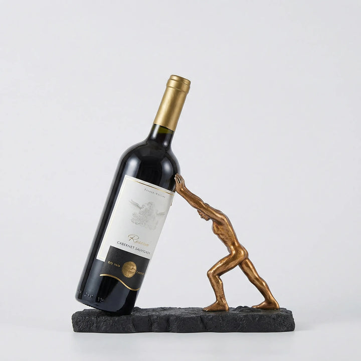 Sculpturale Wijnfleshouder Met Figuratief Ontwerp - Bouterio