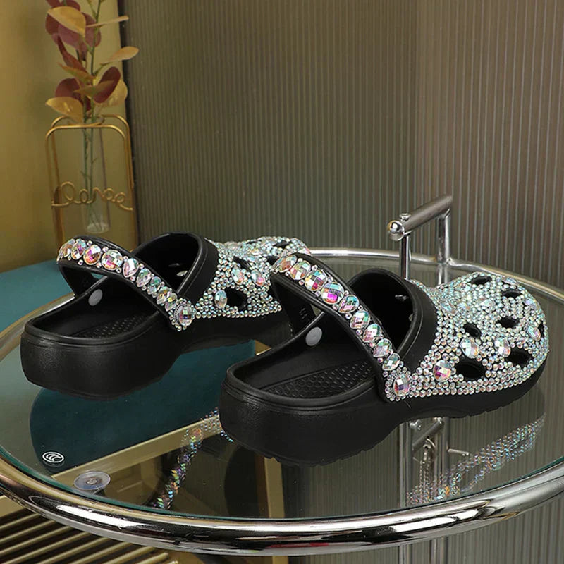 Crystal-embellished summer ladies' slippers made of EVA - Alviera
