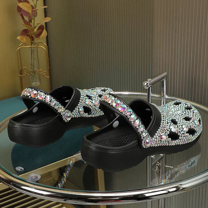Crystal-embellished summer ladies' slippers made of EVA - Alviera