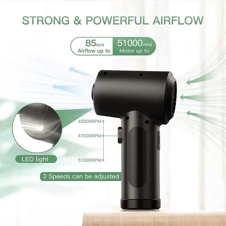 Cordless Air Duster with 51,000RPM Motor & LED Light – JetSweep
