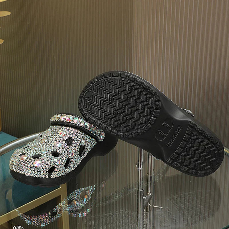 Crystal-embellished summer ladies' slippers made of EVA - Alviera