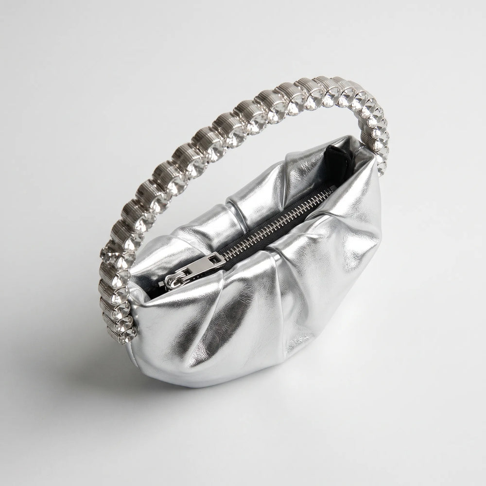 Semi-Circular Embellished Evening Clutch - Novalia