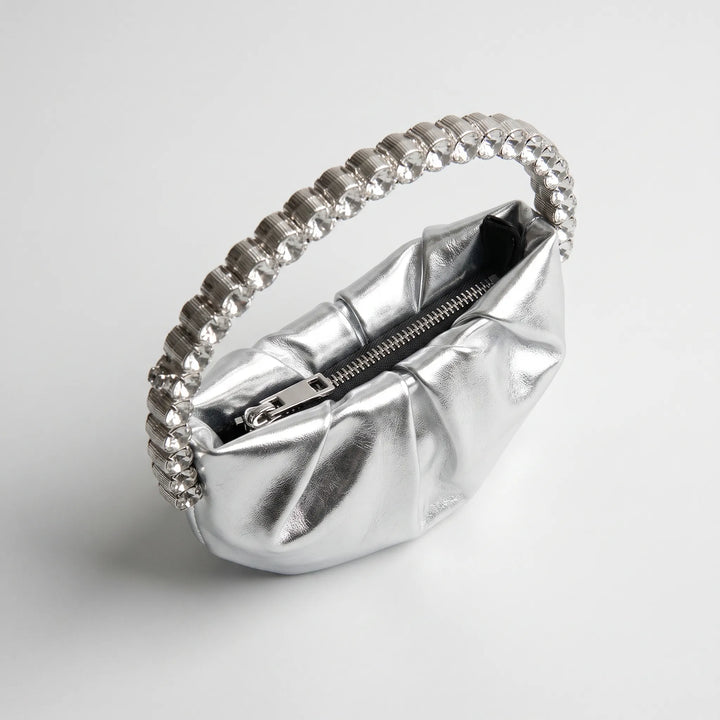Semi-Circular Embellished Evening Clutch - Novalia