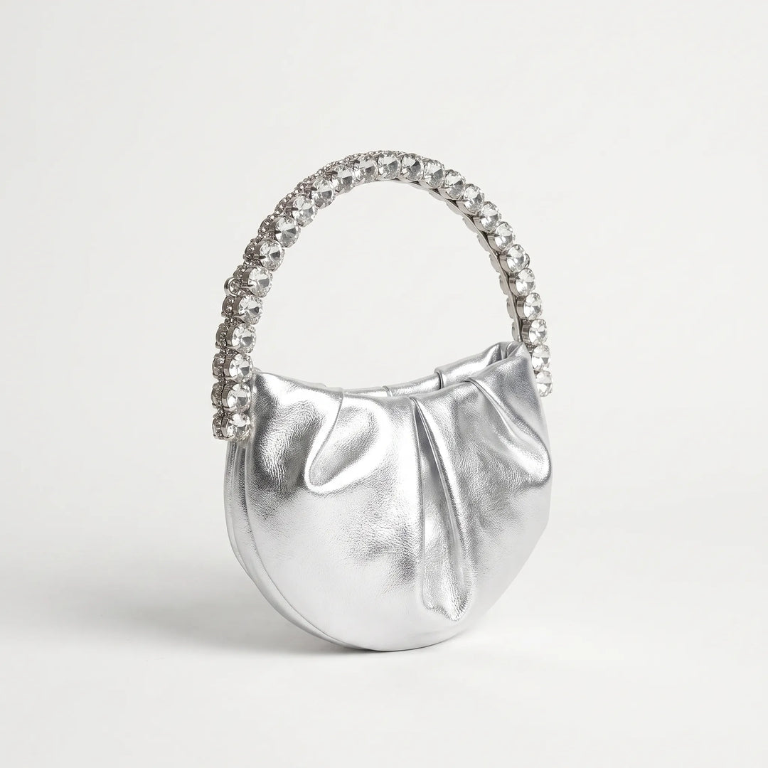 Semi-Circular Embellished Evening Clutch - Novalia
