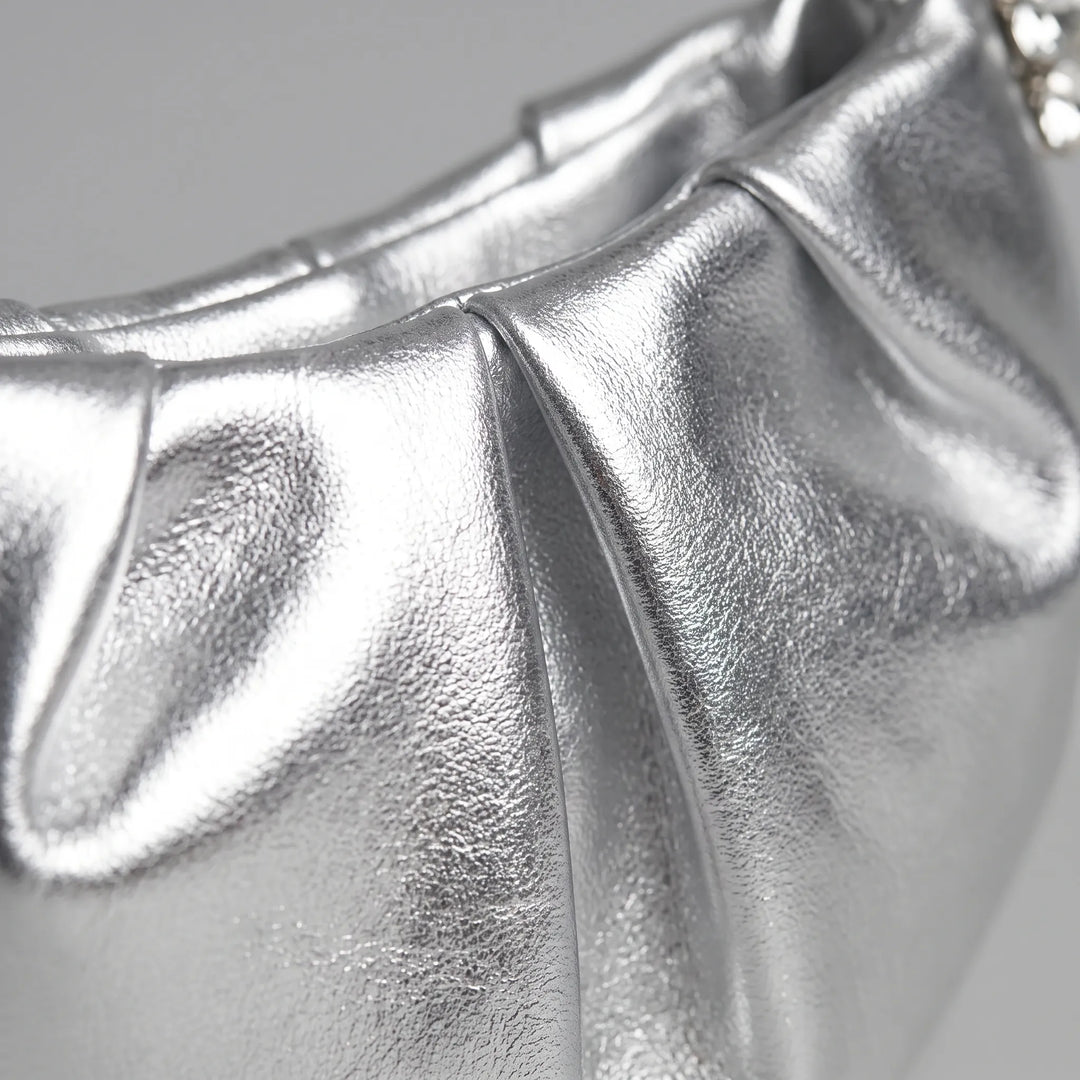 Semi-Circular Embellished Evening Clutch - Novalia