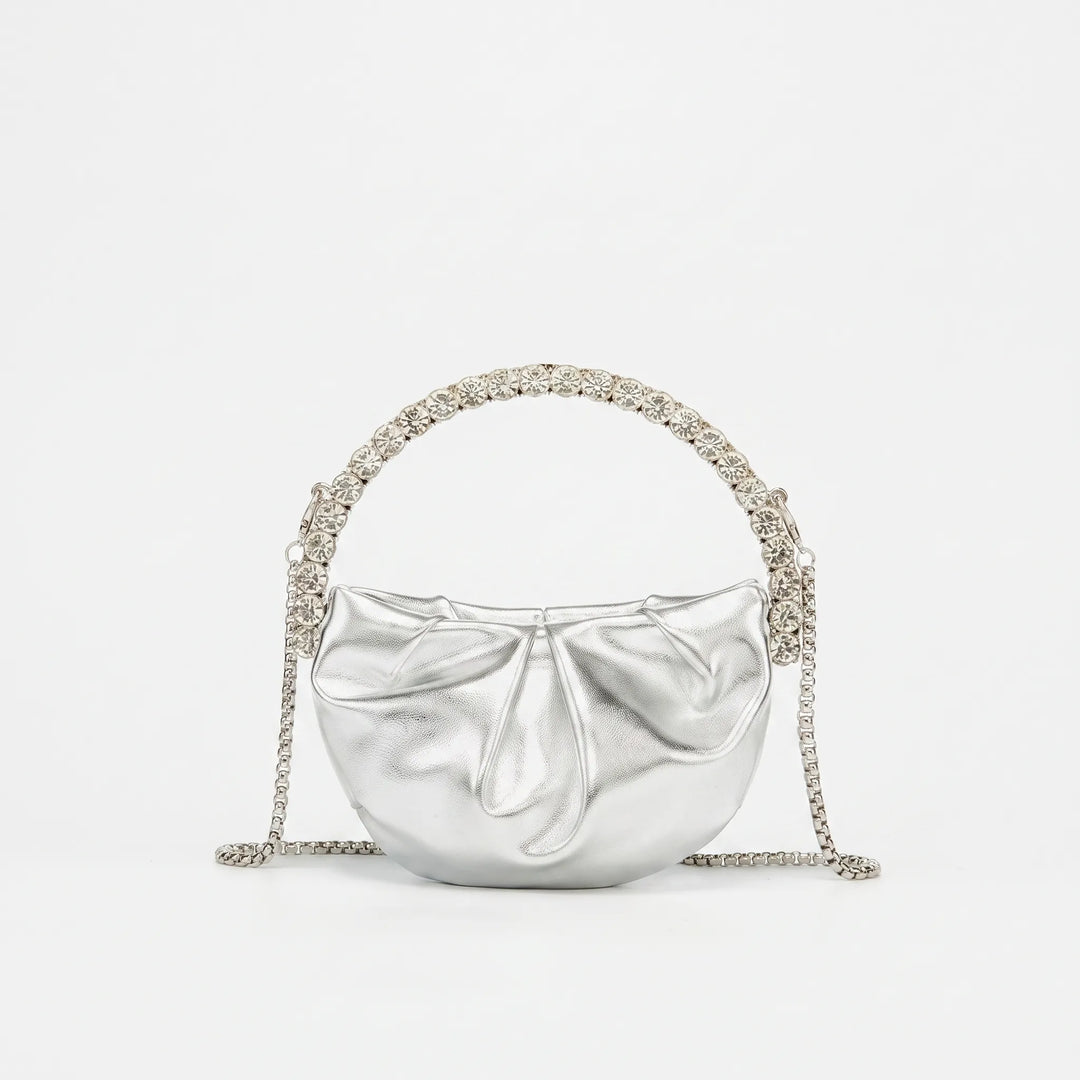 Semi-Circular Embellished Evening Clutch - Novalia