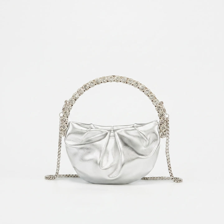 Semi-Circular Embellished Evening Clutch - Novalia