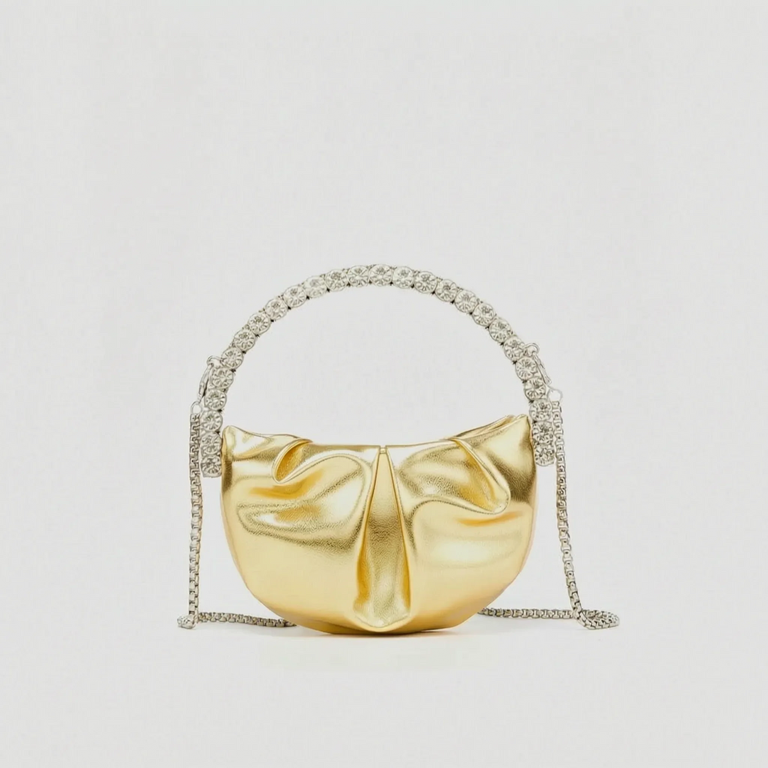 Semi-Circular Embellished Evening Clutch - Novalia