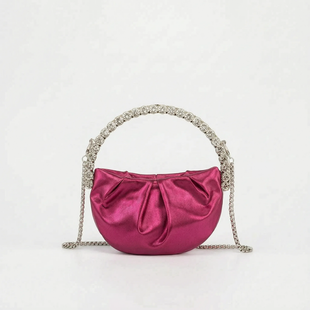 Semi-Circular Embellished Evening Clutch - Novalia