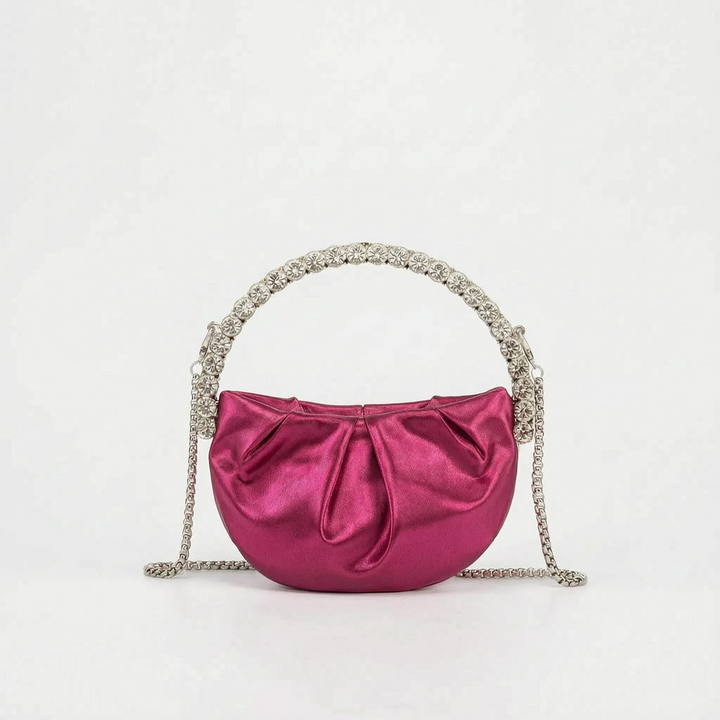 Semi-Circular Embellished Evening Clutch - Novalia