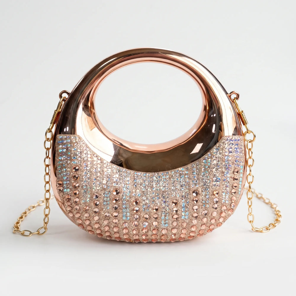 Semi-Circular Structured Evening Clutch - Celandia