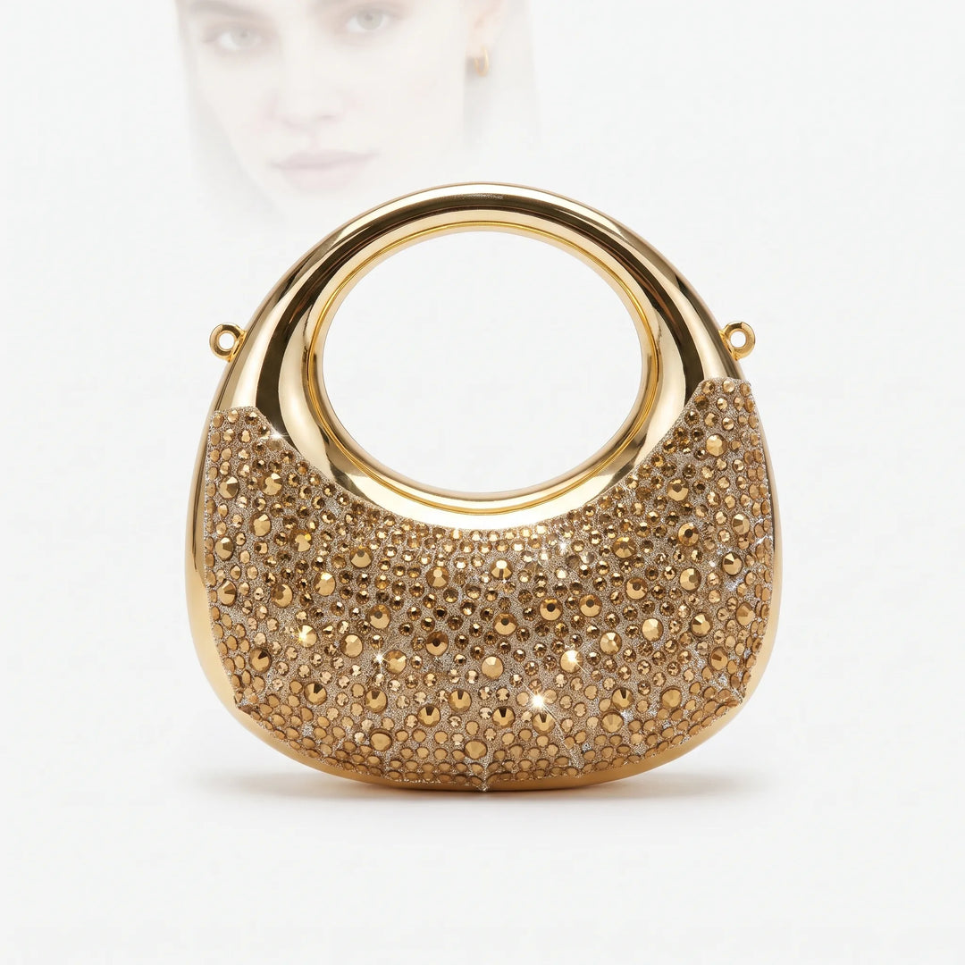 Semi-Circular Structured Evening Clutch - Celandia