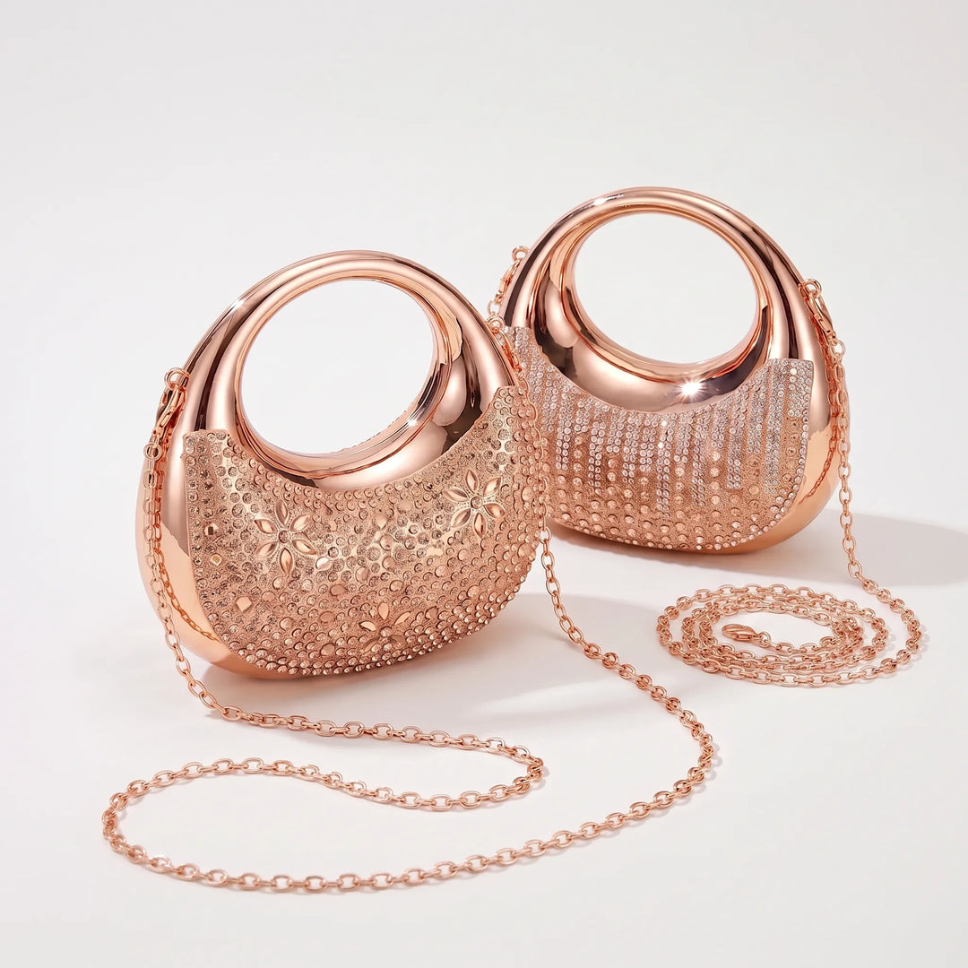 Semi-Circular Structured Evening Clutch - Celandia