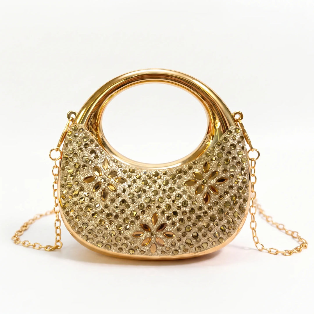 Semi-Circular Structured Evening Clutch - Celandia