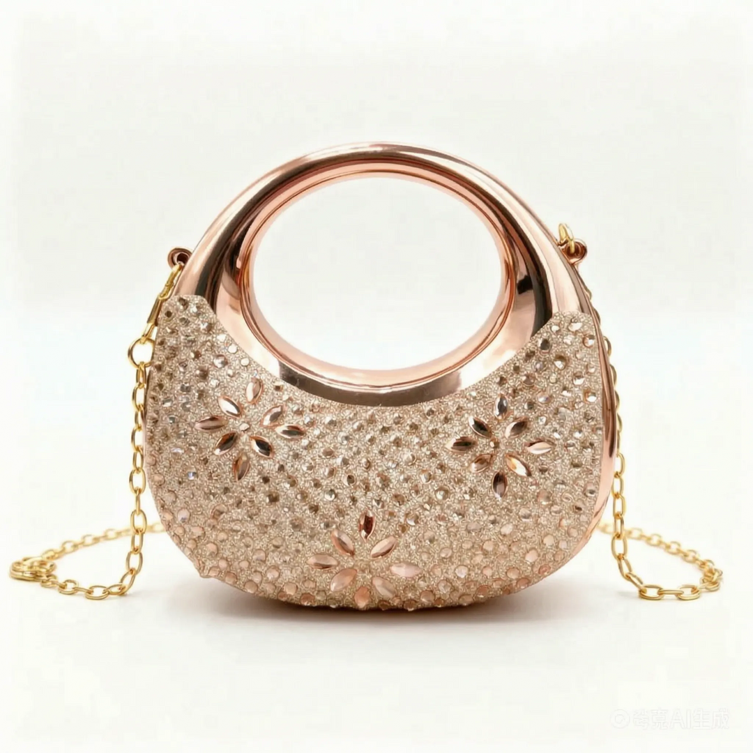 Semi-Circular Structured Evening Clutch - Celandia