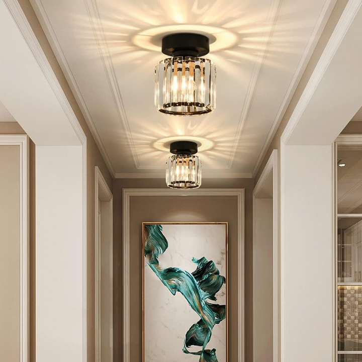 Semi Flush Kristall Deckenleuchte - Glanzara