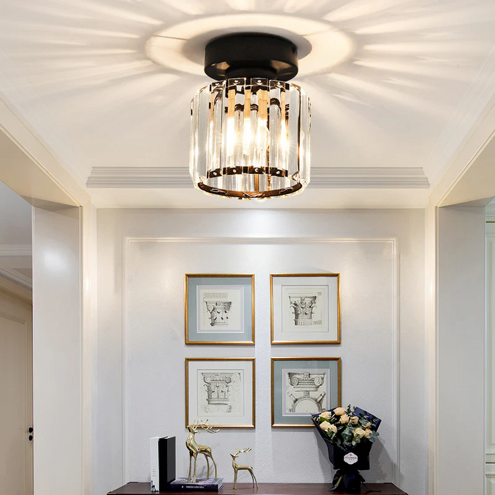 Semi Flush Kristall Deckenleuchte - Glanzara