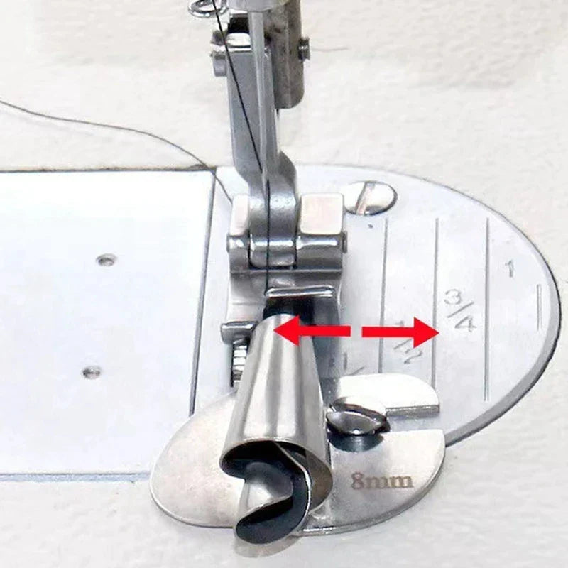 Hem Master Pro Set - Sewing Hem Guide Kit detail attached to a sewing machine