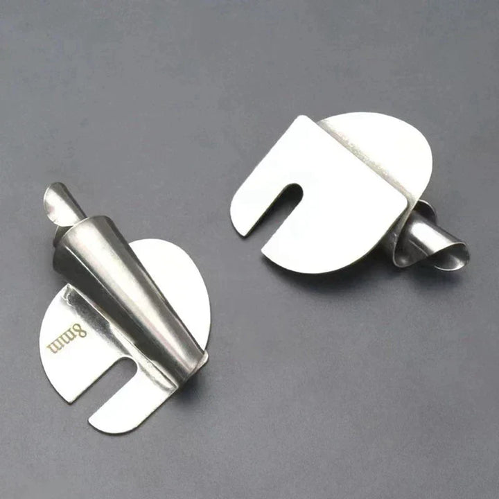 Hem Master Pro Set - Sewing Hem Guide Kit detail with two polished metal hemming guides