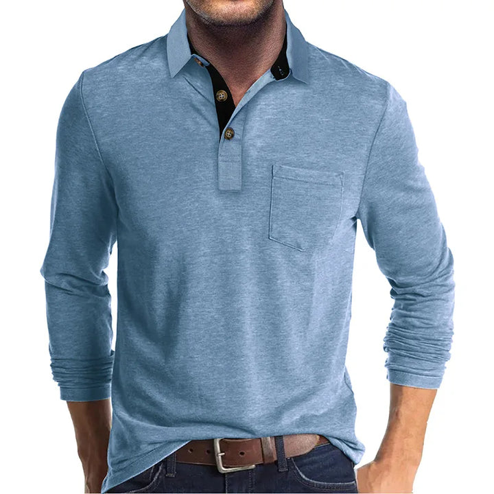 Men's Long Sleeve Polo Breathable & Versatile – Matteo