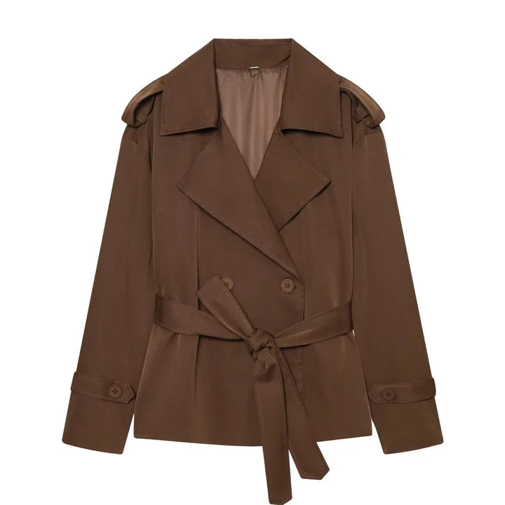 Short Belted Trench Coat - Joanne