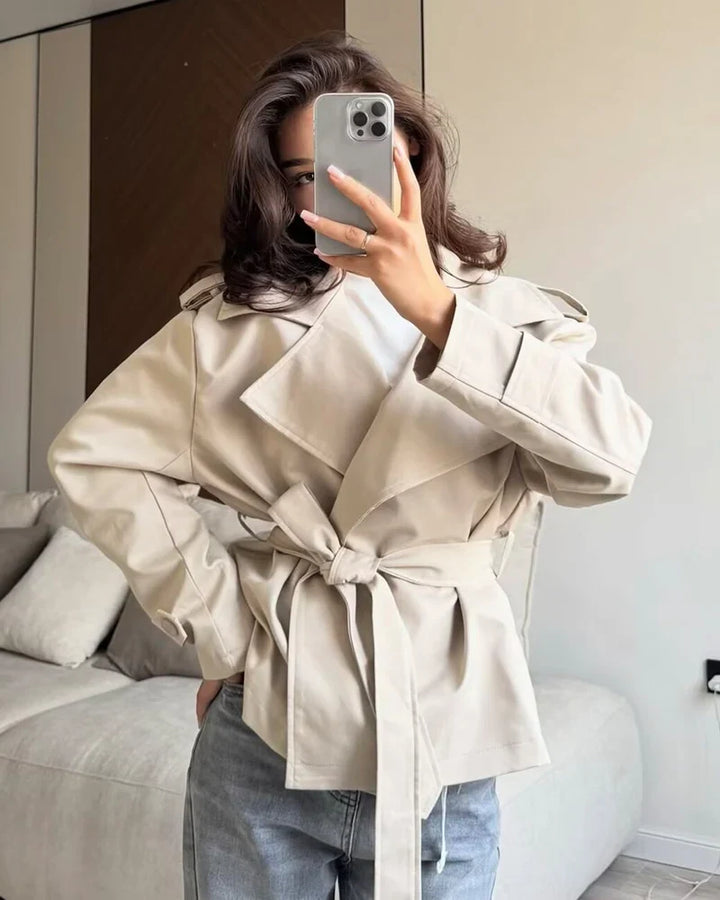 Short Belted Trench Coat - Joanne