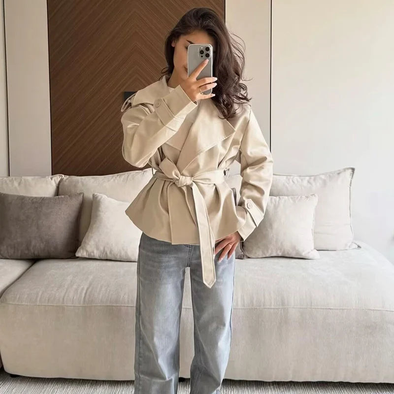 Short Belted Trench Coat - Joanne