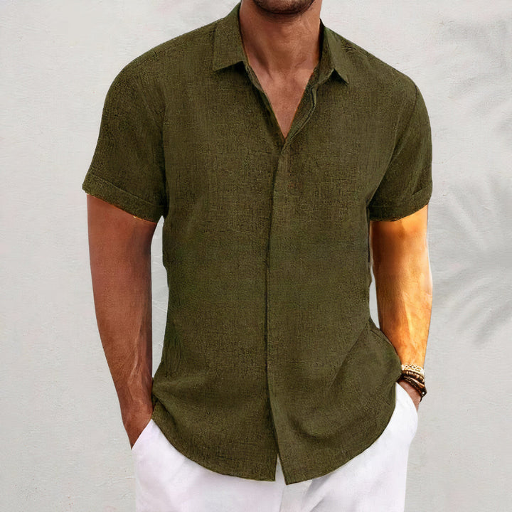 Simple Men's Shirt With A Button Placket - Fredrick