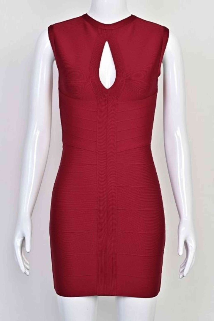 Sleeveless Red Bandage Dress - Sandra