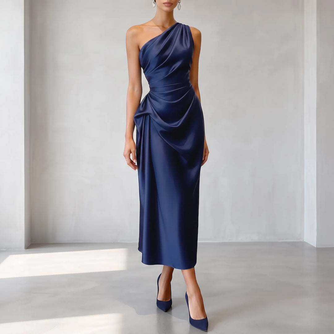 Sleeveless Satin Midi Dress -  Minnie
