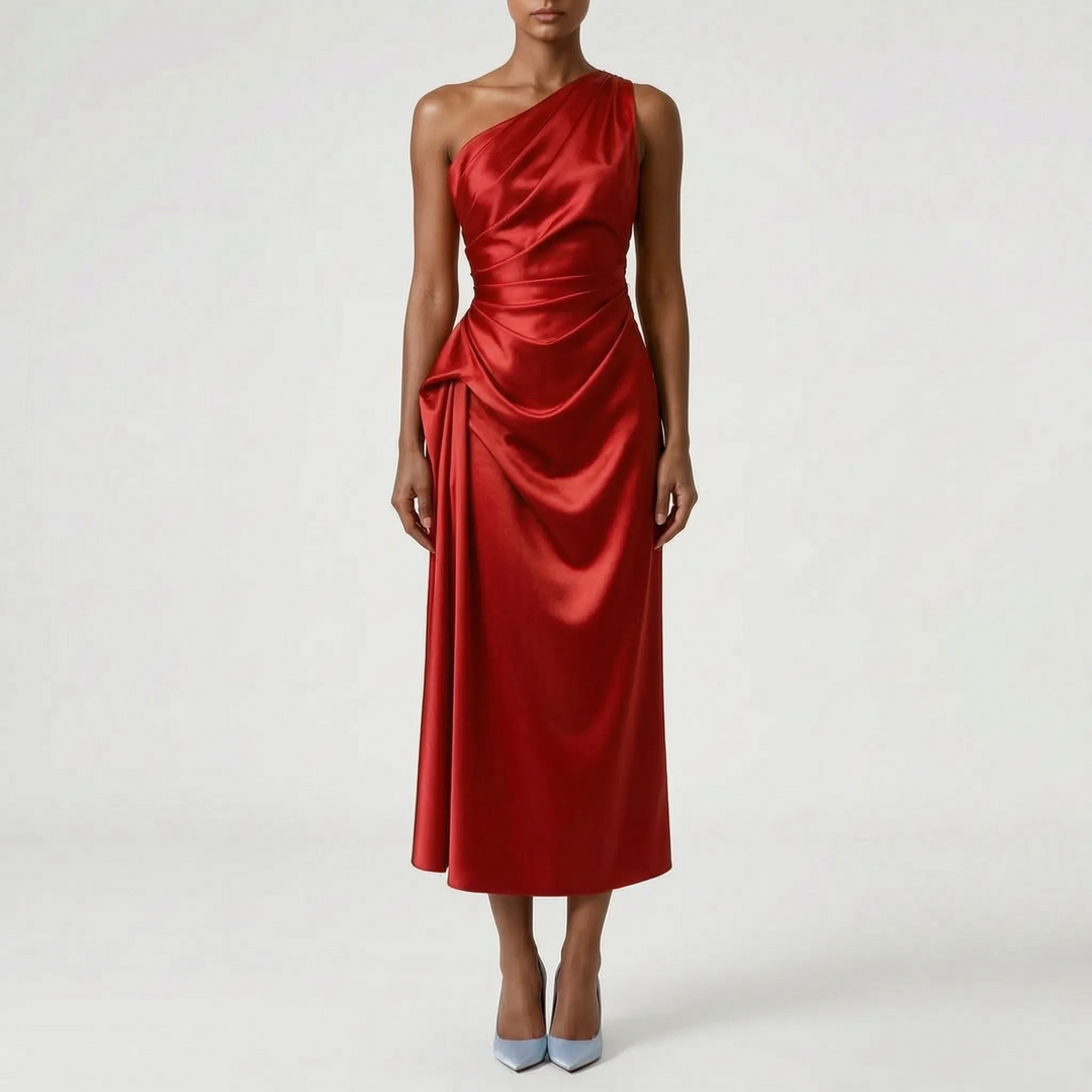 Sleeveless Satin Midi Dress -  Minnie