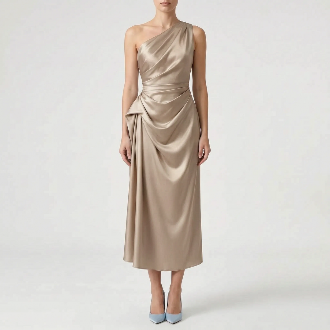 Sleeveless Satin Midi Dress -  Minnie