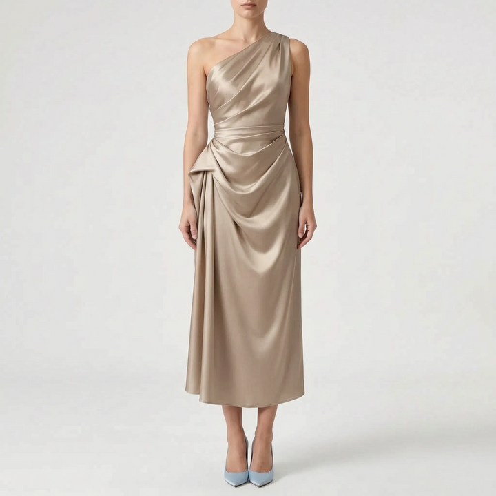 Sleeveless Satin Midi Dress -  Minnie