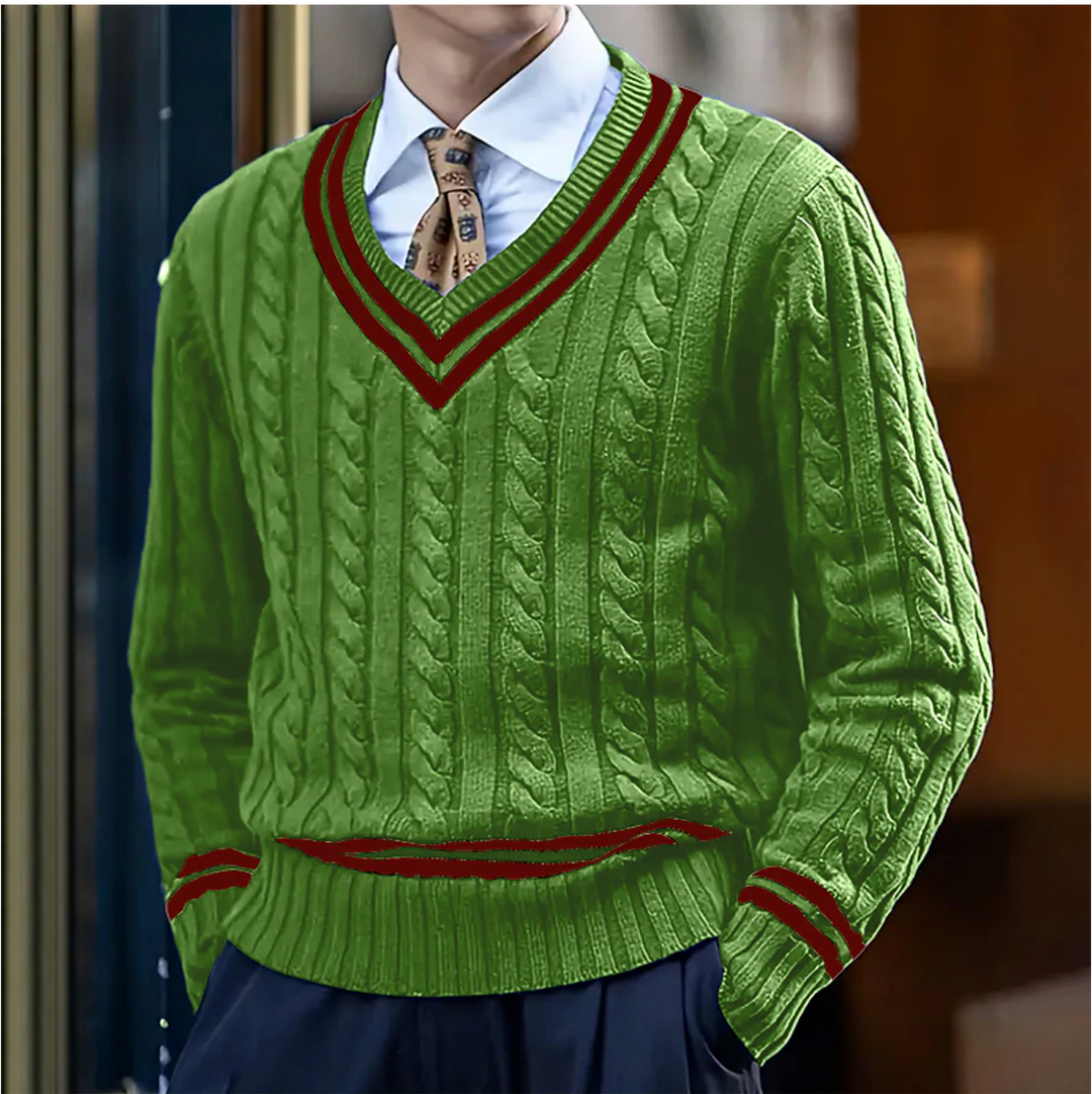 Slim-Fit-Pullover Mit V-Ausschnitt - Rocco