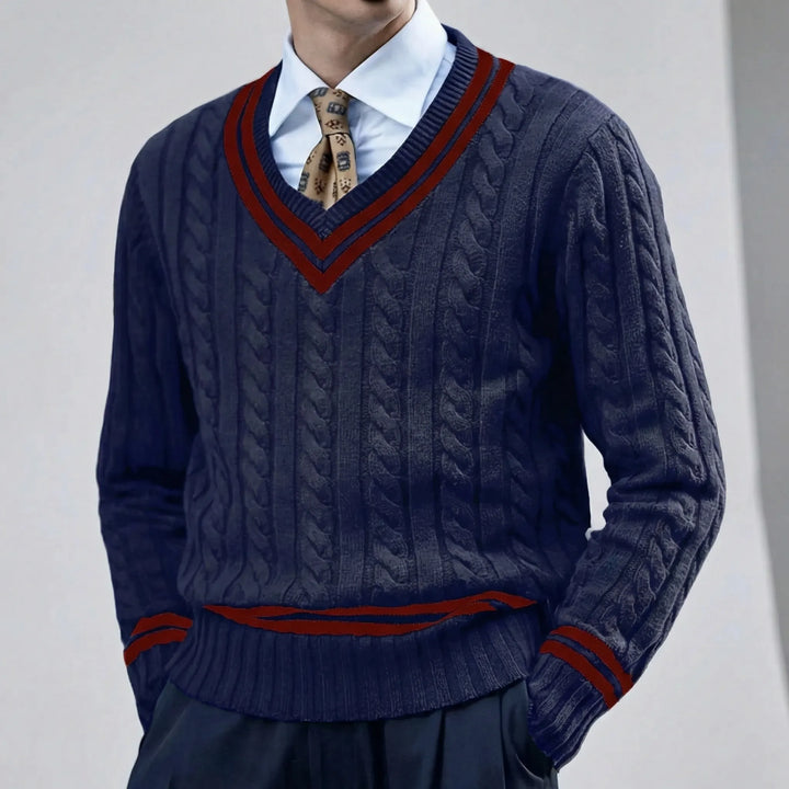 Slim-Fit-Pullover Mit V-Ausschnitt - Rocco