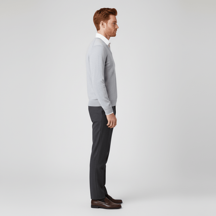 Slim-Fit V-Ausschnitt Pullover - Keanu