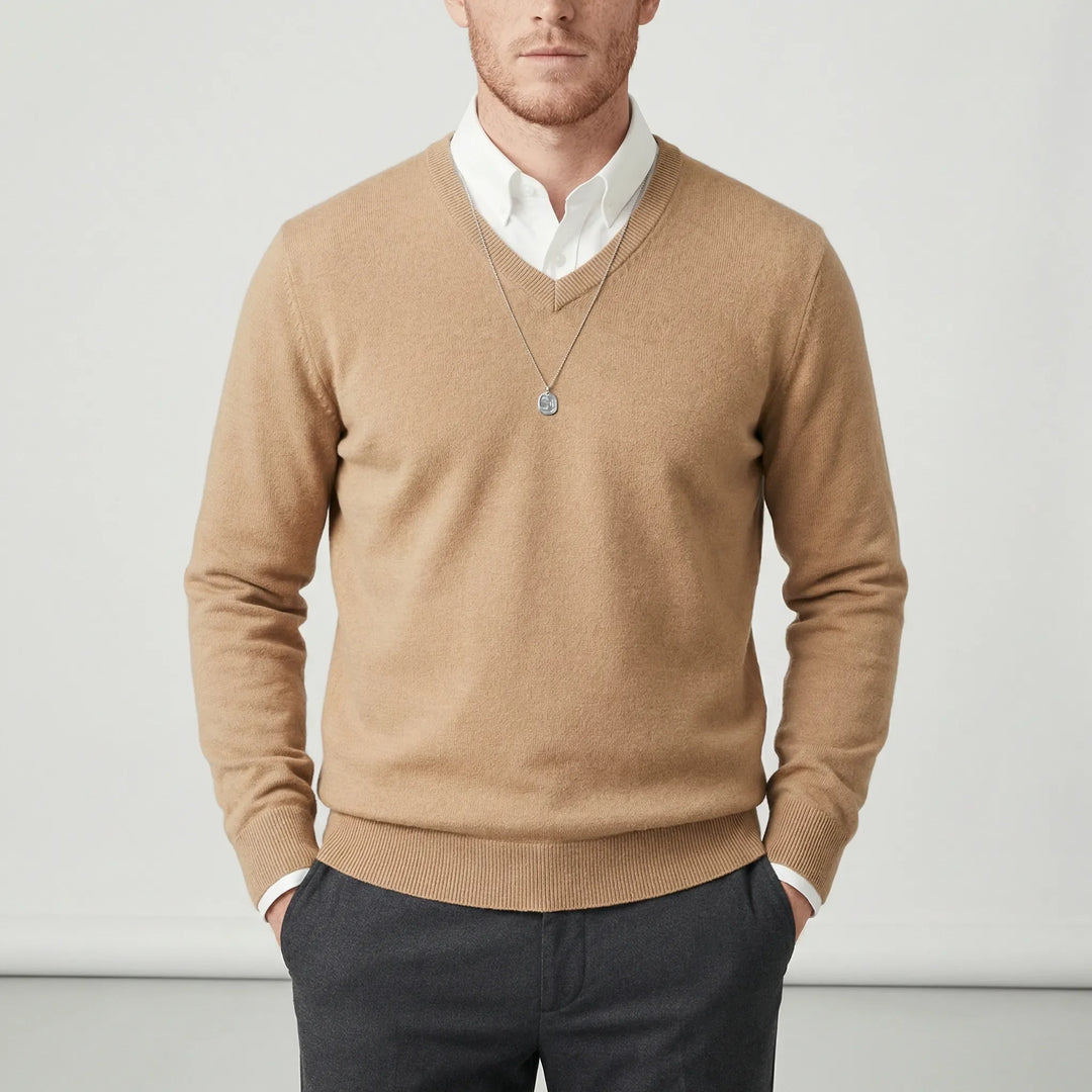 Slim-Fit V-Ausschnitt Pullover - Keanu
