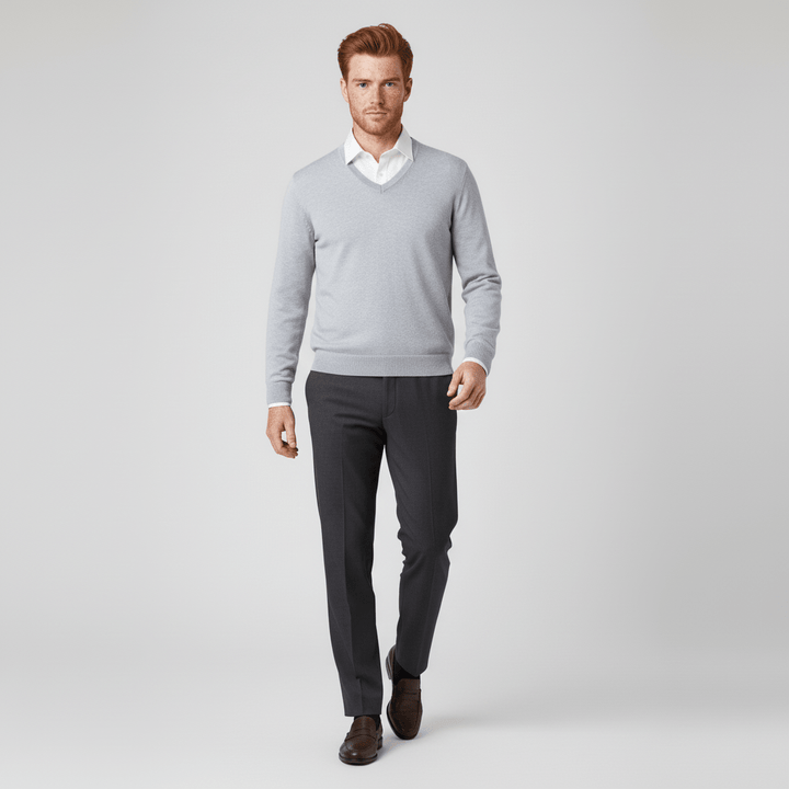 Slim-Fit V-Ausschnitt Pullover - Keanu