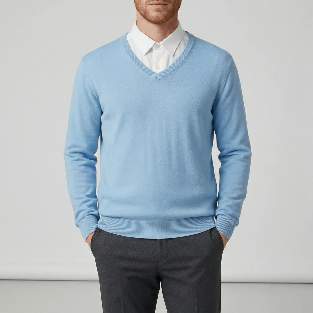 Slim-Fit V-Ausschnitt Pullover - Keanu