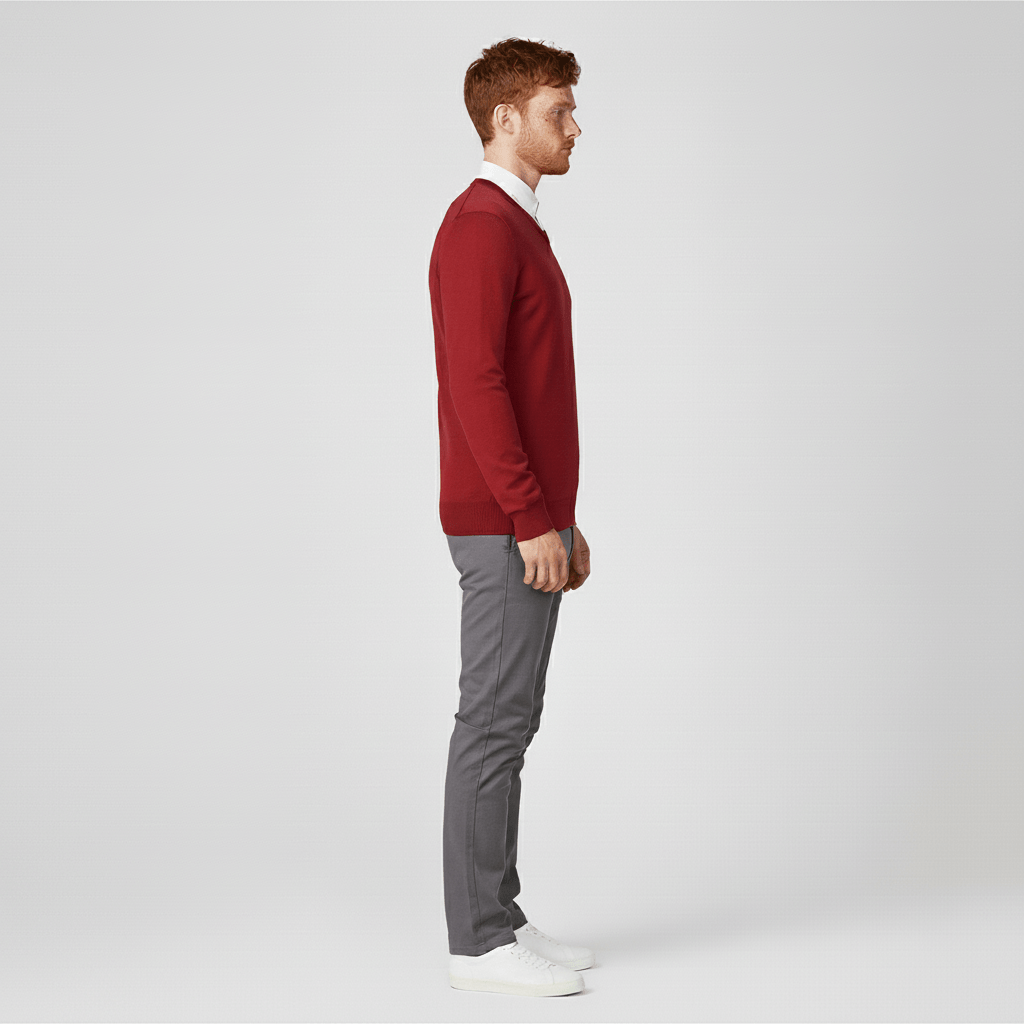 Slim-Fit V-Ausschnitt Pullover - Keanu
