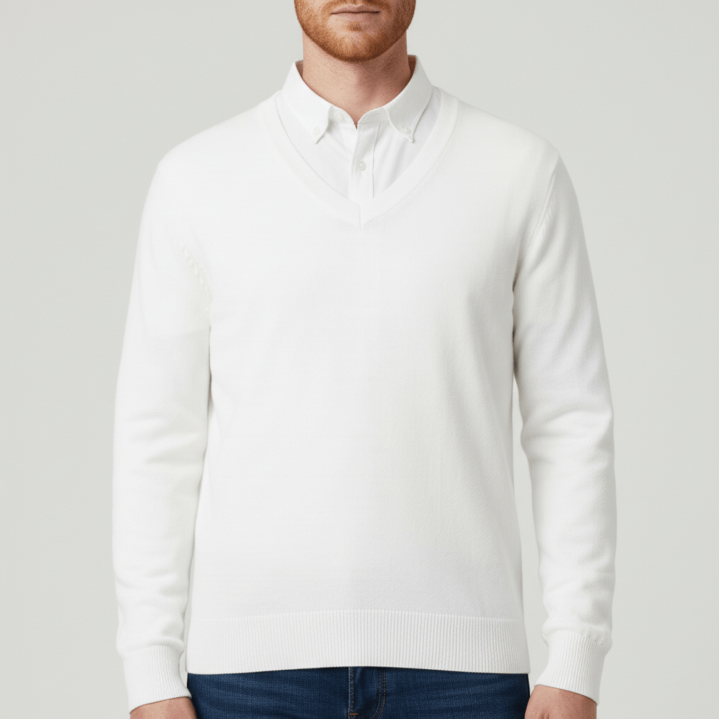 Slim-Fit V-Ausschnitt Pullover - Keanu