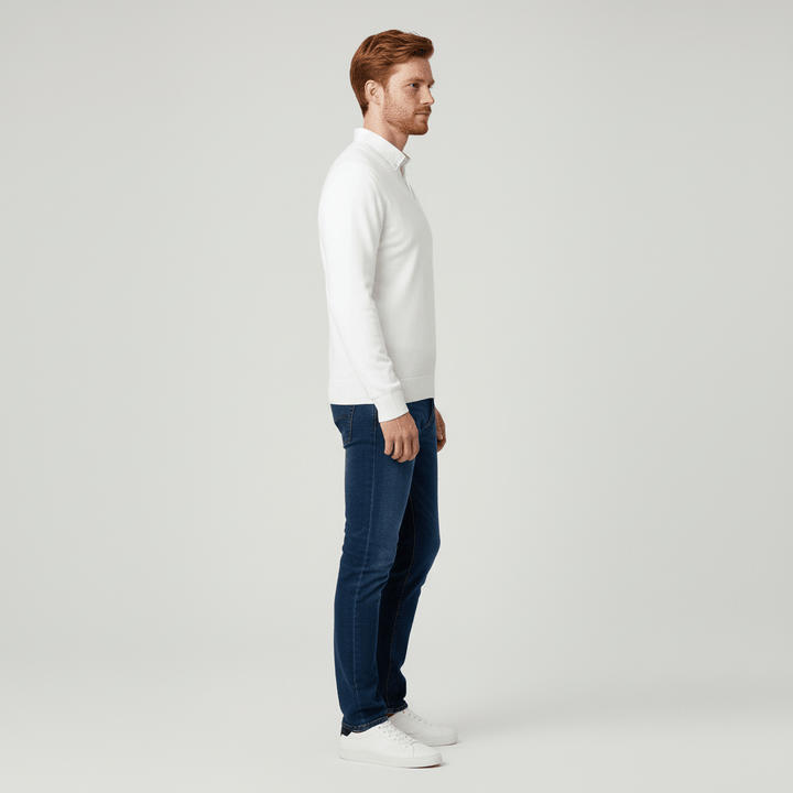 Slim-Fit V-Ausschnitt Pullover - Keanu
