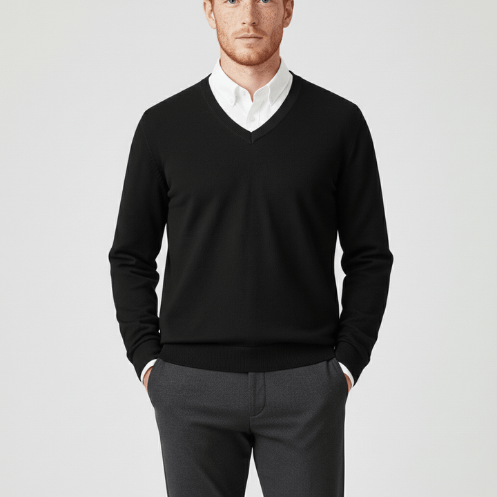 Slim-Fit V-Ausschnitt Pullover - Keanu