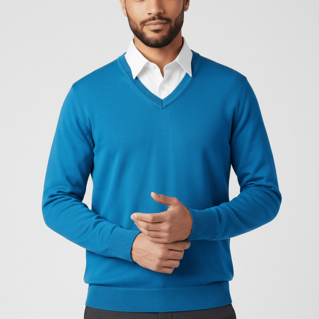 Slim-Fit V-Ausschnitt Pullover - Keanu
