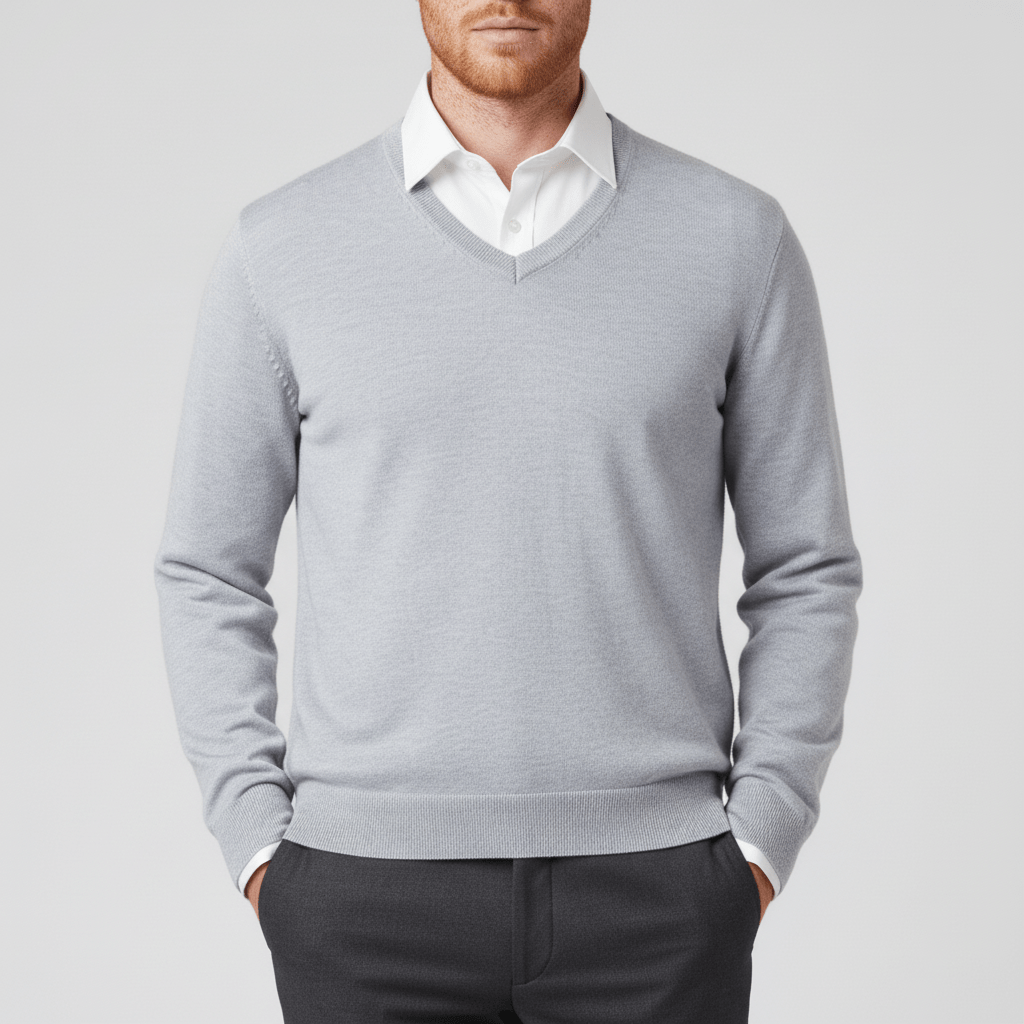 Slim-Fit V-Ausschnitt Pullover - Keanu