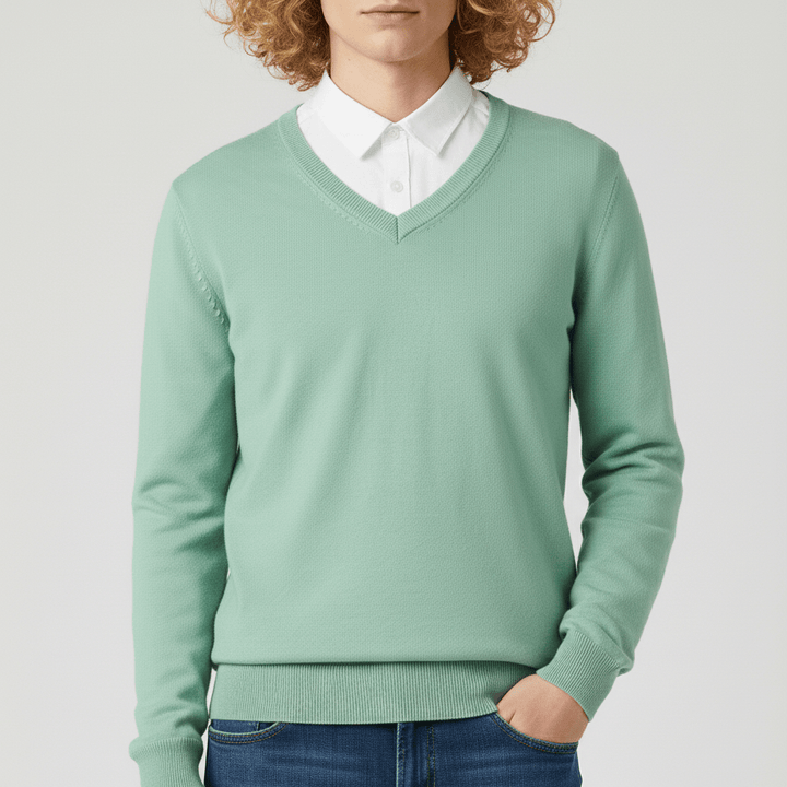 Slim-Fit V-Ausschnitt Pullover - Keanu